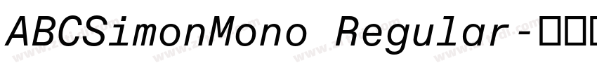 ABCSimonMono Regular字体转换